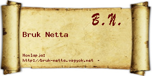 Bruk Netta névjegykártya